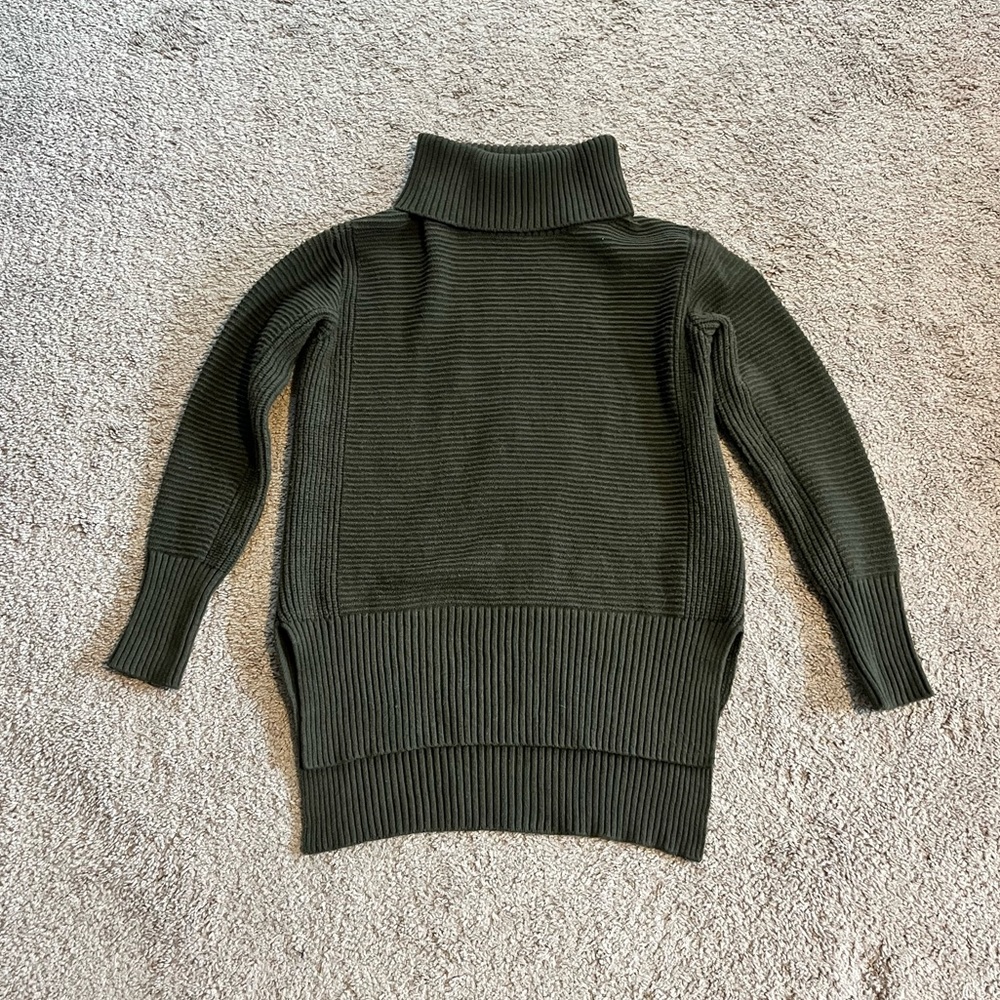 Neely Olive Green Turtleneck Sweater
